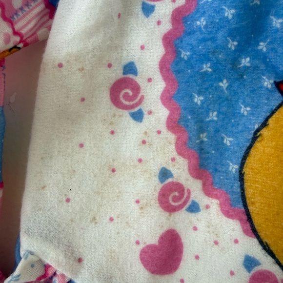 Vintage Disney Girls 4T Winnie The Pooh Kids Pajama Top- RARE patchwork ruffles - Picture 6 of 8